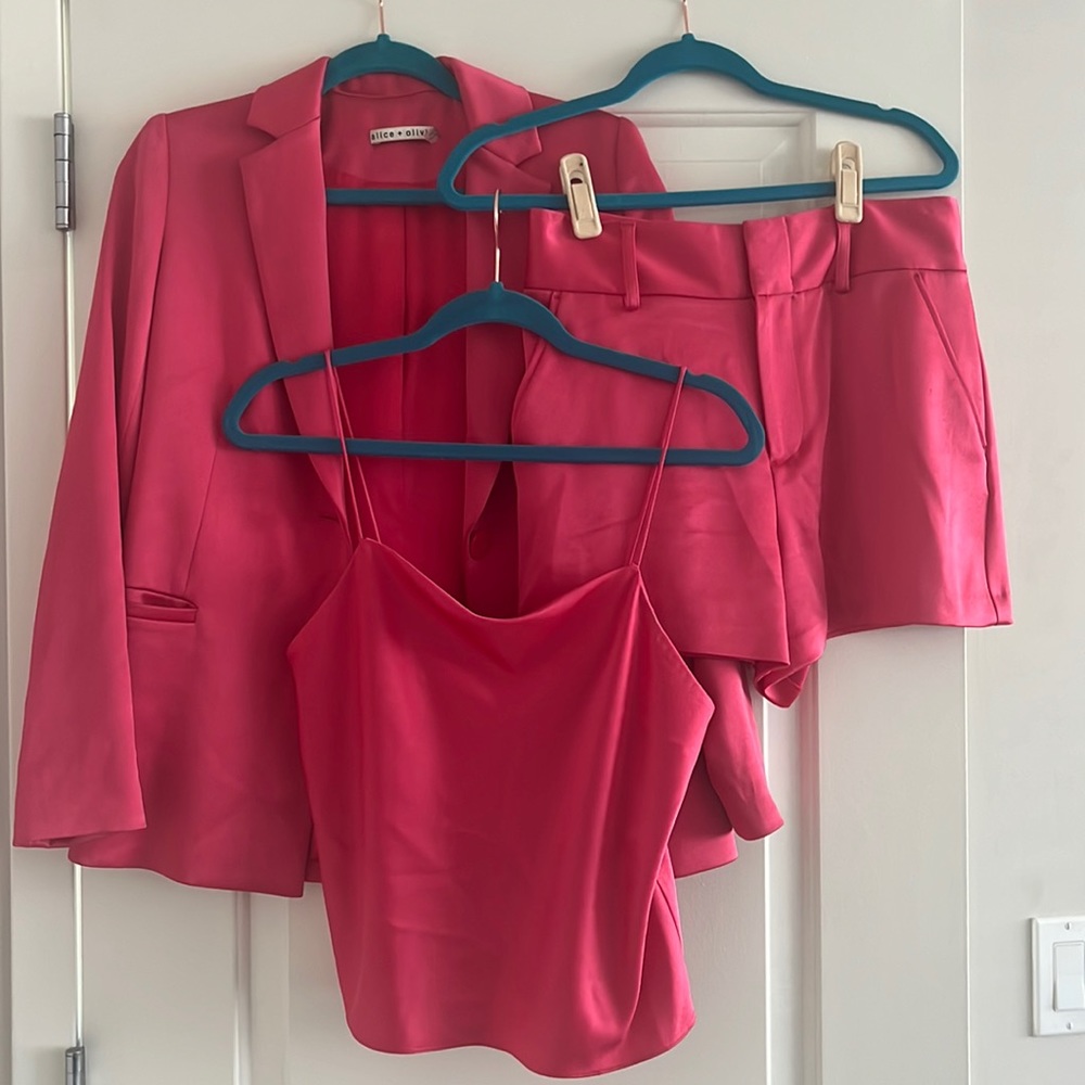 A+O COMPLETE WATERMELON SATIN SET